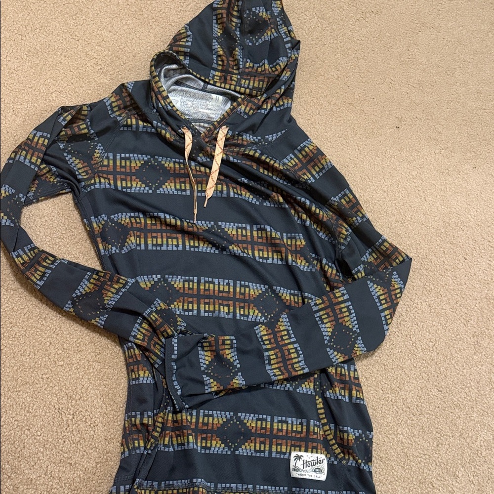 Howler Brothers Geometric Hoodie - Blue and Brown